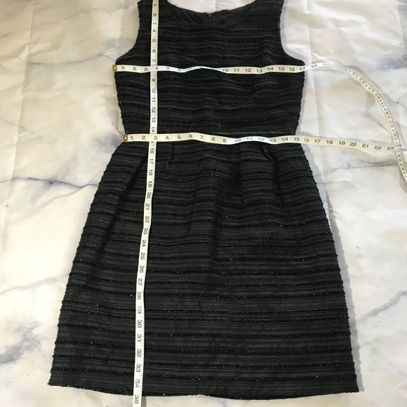 Cynthia Rowley Black Sparkly Striped Dress - Picture 5 of 8